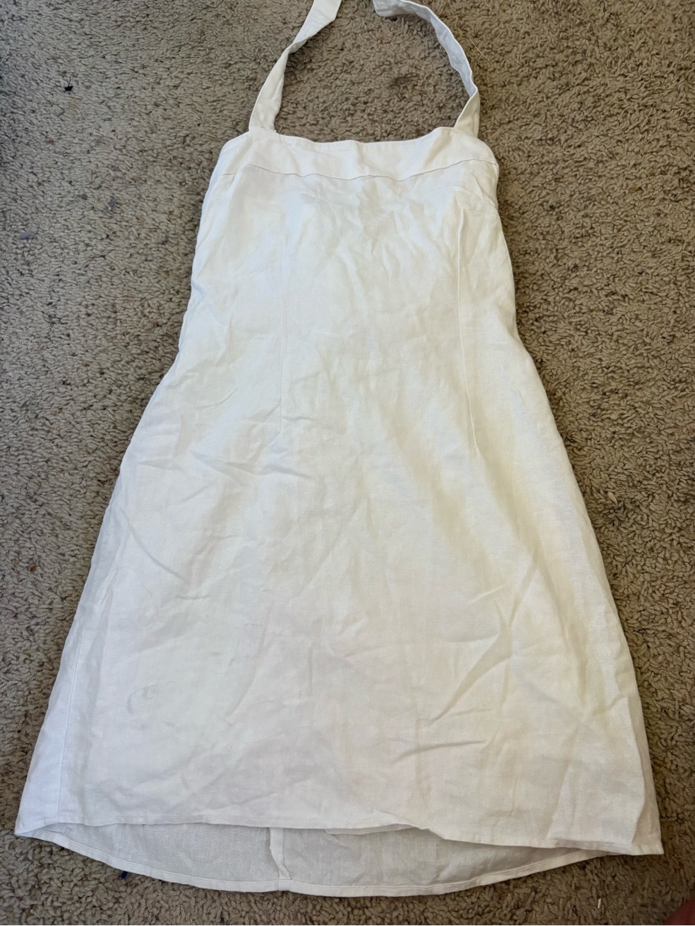 Abercrombie & Fitch White Smocked Halter Top